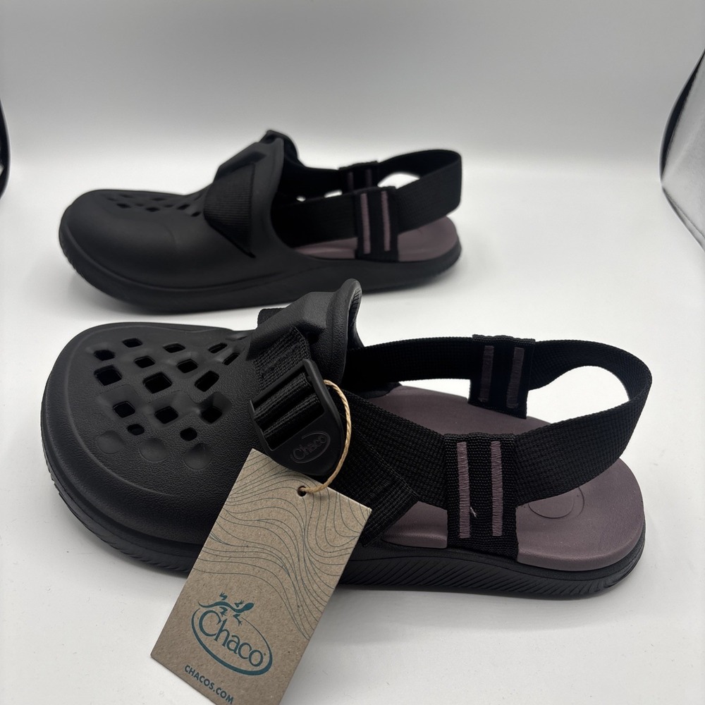 Chaco Chillos Clogs Black Women's Size 7 Slip-On Comfort Foam Sandals New - Picture 4 of 11